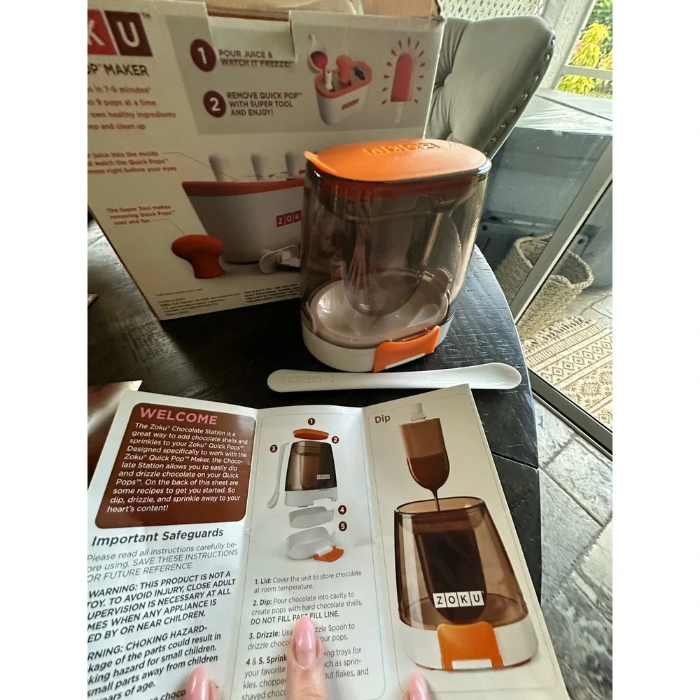 Zoku Quick Pop Maker Bundle with Character Kit and Chocolate Station Set NIB
